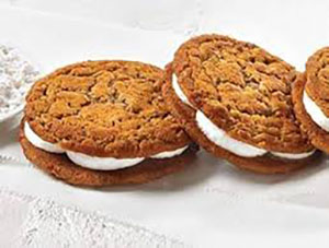 Three Little Debbie Oatmeal Creme Pies