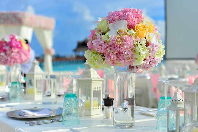 an event with flowers